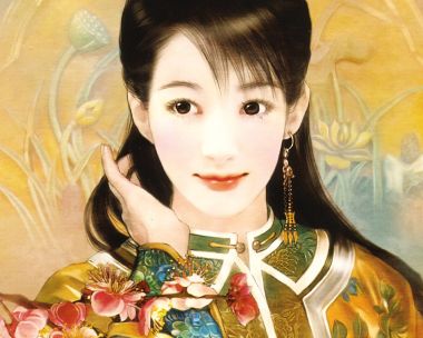 德珍手绘 清代旗装温婉古典美人