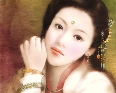 德珍手绘 东方古典温婉古装美人
