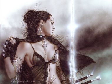 Luis Royo 冰之触 奇幻女战士插画