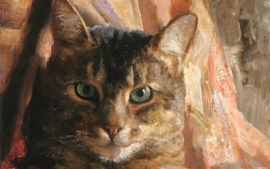 Alex 虎斑猫油画细节特写