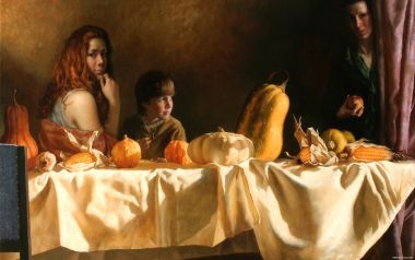 Arsen Kurbanov《秋日的金色馈赠》写实油画