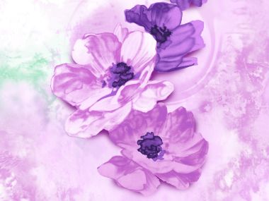 Dreamy Purple Floral Art Painting