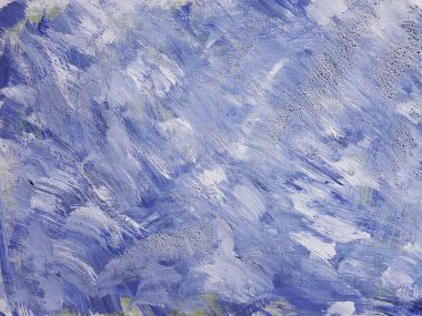 Blue White Abstract Brush Oil Painting Wallpaper BS08015