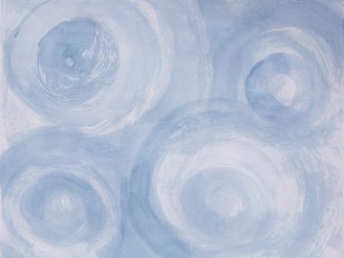 Light Blue Circular Hand Painted Brush Abstract Wallpaper BS08018