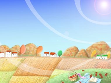 Autumn Countryside Picnic Illustration