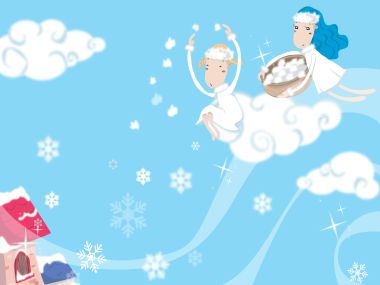 冬日雪精灵卡通插画