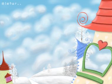 Winter Fairytale Cottage Illustration