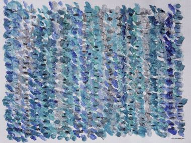Blue Toned Abstract Brush Oil Painting Texture Background