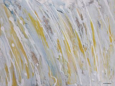 Light Blue Yellow Impasto Abstract Oil Painting Texture Background