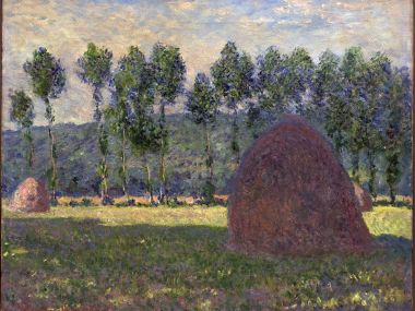 Claude Monet Haystacks Rural Landscape Oil Painting