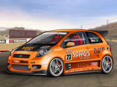 Toyota Yaris Modified Racing Car Vexel Art