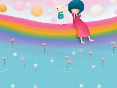 Echi Dreamy Fairy Tale Girl And Rabbit Illustration