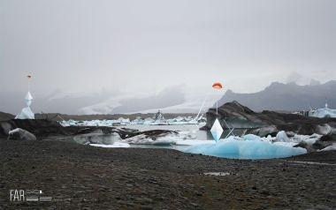 冰岛冰河湖超现实创意合成景观