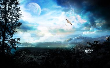 The Last World 异星月球下的末日奇幻风景