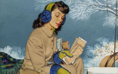 Getting The Mail Saturday Evening Post Cover Jan 29 1944 Detail