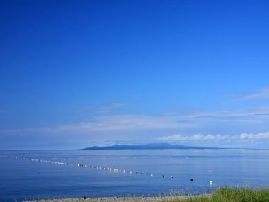 日本北海道夏日滨海碧海蓝天风光