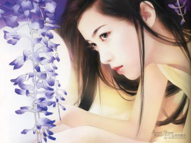 陈淑芬Sweet Days插画集 紫藤花旁的古典少女