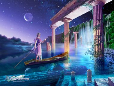 KAGAYA 星天探索系列 星空遗迹泛舟少女奇幻插画