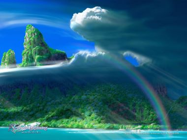 加贺谷穰 天体探索系列 山海彩虹奇幻风景插画