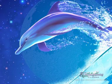 KAGAYA 天体探索系列 星空海豚幻想插画