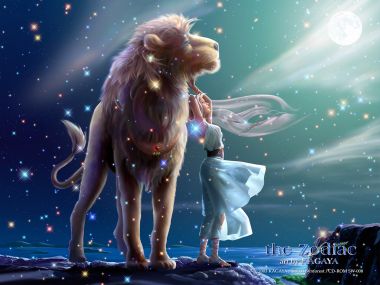 KAGAYA 十二星座系列狮子座奇幻星空插画
