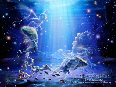 Kagaya Zodiac Pisces Fantasy Illustration