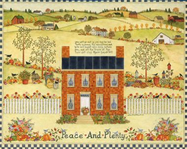 Ellen Stouffer American Autumn Harvest Country Folk Illustration