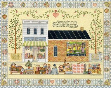 Ellen Stouffer 美式乡村布艺小店复古民俗装饰插画