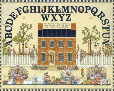 Ellen Stouffer Vintage Country ABC Alphabet Decorative Illustration