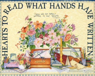 Ellen Stouffer Vintage Country Hand Drawn Flower Letter Warm Decor Illustration