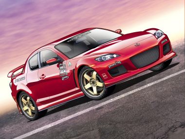 马自达 Mazda RX-8 改装跑车矢量插画