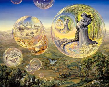 约瑟芬·华尔《四季泡泡》奇幻超现实主义插画