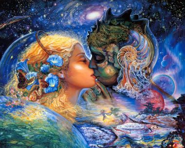 约瑟芬·华尔 宇宙之吻 超现实主义奇幻插画