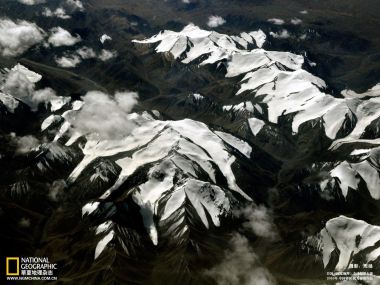Aerial View Of China Western Snow Mountain Range National Geographic Photo