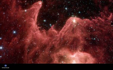Nasa Deep Space Photography Red Mountain Nebula Starry Sky