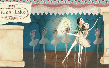 Swan Lake Ballet Illustration