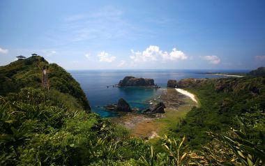 中国台湾绿岛滨海全景风光