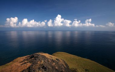 中国台湾绿岛滨海悬崖海景