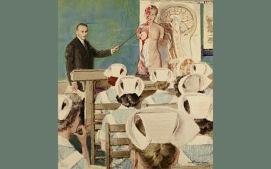 The Anatomy Lesson Vintage Medical Teaching Illustration