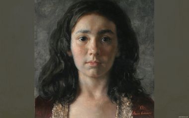 Arsen Kurbanov 作品The Look 女性肖像油画