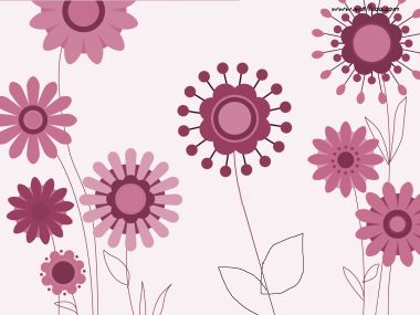 简约紫色花卉矢量插画