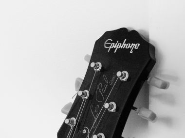 黑白特写 Epiphone Les Paul电吉他琴头