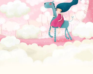 梦幻童话：女孩与蓝色小马