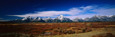 Grand Teton National Park Autumn Snow Mountain Panorama