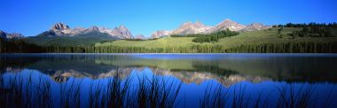 Usa Alpine Lake Snow Mountain Panoramic Nature Wallpaper