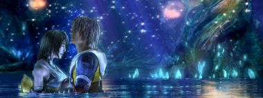 Final Fantasy X Tidus Yuna Romantic Water Scene