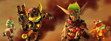 Ratchet And Clank Jak And Daxter Classic Game Dual Screen Wallpaper