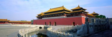 Beijing Forbidden City Wumen Panoramic View