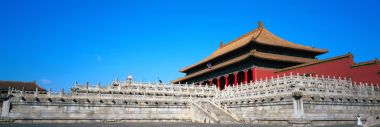 Beijing Forbidden City Imperial Palace Under Clear Blue Sky