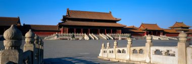 Beijing Forbidden City Taihe Palace Sunny Panorama